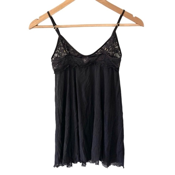 Victoria’s Secret Chemise Lace Lingerie Slip Dress Black Lace Size S Nightgown - Picture 6 of 9